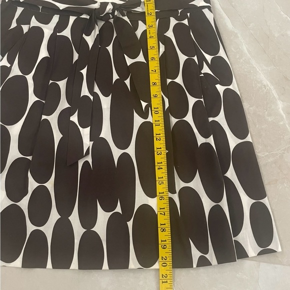 Ann Taylor Loft Skirt Size 6P Brown White Abstract Side Zip Up Pockets Cotton - Picture 6 of 8